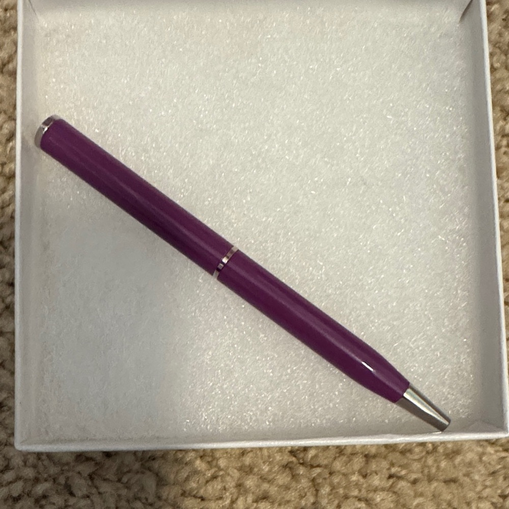 Coach Purple Pen with Silver Accents